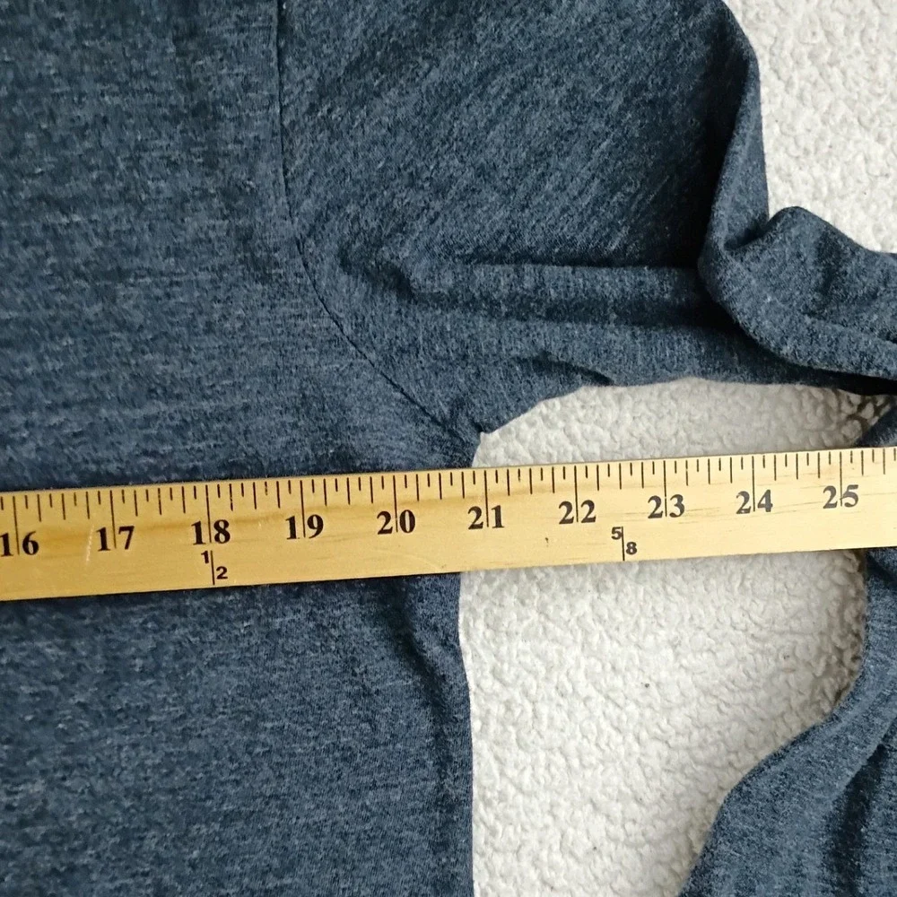 Polo Ralph Lauren T-Shirt Mens Medium Blue Heathered Long Sleeve Pony Logo‎